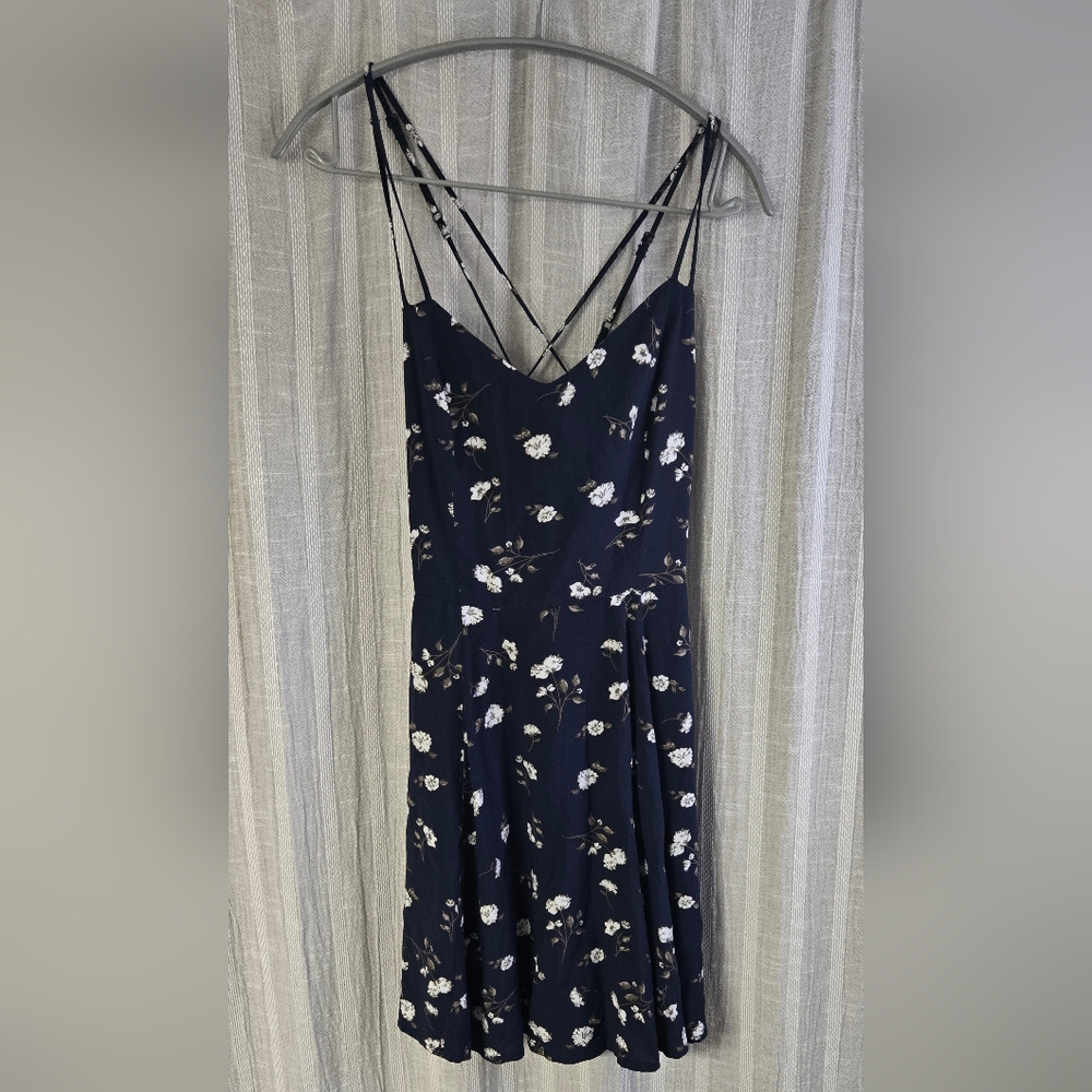 Garage Navy Floral Dress